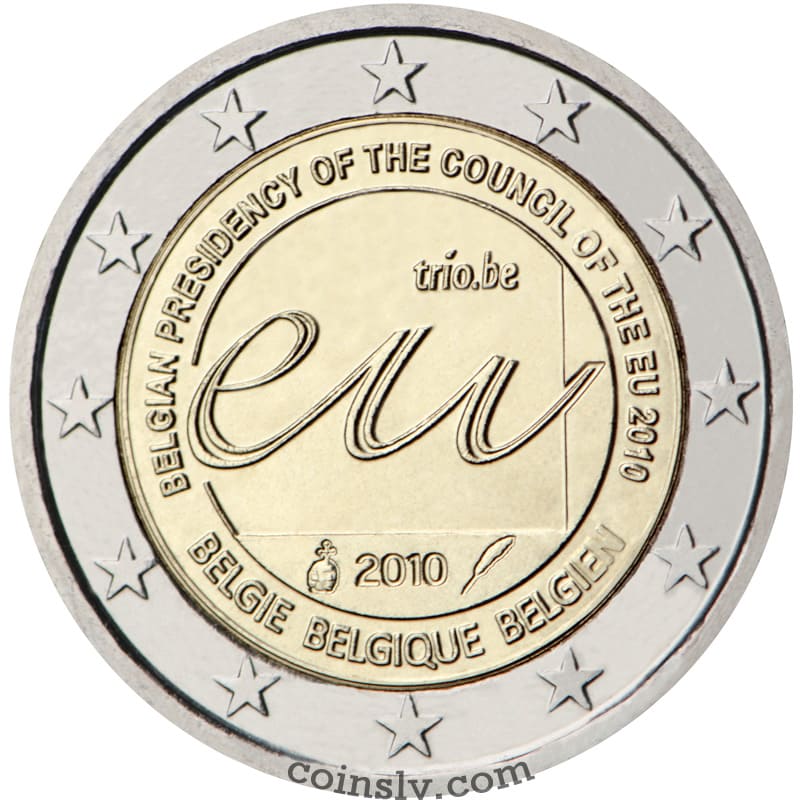 2 euro belgium presidency council eu 2010